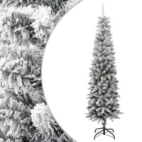 Árbol de Navidad artificial estrecho con nieve PVC