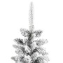 Árbol de Navidad artificial estrecho con nieve PVC y PE 240 cm