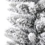 Árbol de Navidad artificial estrecho con nieve PVC y PE 240 cm