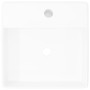 Lavabo lujoso cuadrado cerámica orificio de grifo 41x41 cm