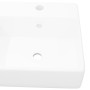 Lavabo lujoso cuadrado cerámica orificio de grifo 41x41 cm