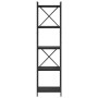 Estantería Roble negro 40 x 30 x 153 cm Madera contrachapada