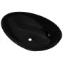 Ovales Waschbecken aus schwarzer Keramik 40x33 cm von vidaXL, Sinkt - Ref: Foro24-140675, Preis: 55,28 €, Rabatt: %
