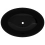 Lavabo ovalado de cerámica negro 40x33 cm de vidaXL, Lavabos - Ref: Foro24-140675, Precio: 58,37 €, Descuento: %