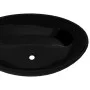 Ovales Waschbecken aus schwarzer Keramik 40x33 cm von vidaXL, Sinkt - Ref: Foro24-140675, Preis: 55,28 €, Rabatt: %