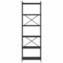 Estantería Roble negro 60 x 30 x 188 cm Madera contrachapada