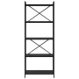 Estantería Roble negro 60 x 30 x 153 cm Madera contrachapada
