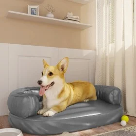 Cama para perros de espuma cuero sintético gris 75x53 cm de vidaXL, Camas para perros - Ref: Foro24-171317, Precio: 58,30 €, ...
