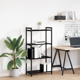 Estantería Roble negro 60 x 30 x 118 cm Madera contrachapada