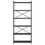 Estantería Roble negro 80 x 30 x 188 cm Madera contrachapada