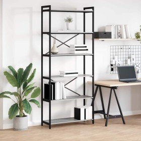 Estantería Gris sonoma 80 x 30 x 188 cm Madera contrachapada en Librerías y estanterías | Comprar online en Foro24