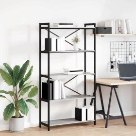 Estantería Gris sonoma 80 x 30 x 153 cm Madera contrachapada