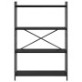 Estantería Roble negro 80 x 30 x 118 cm Madera contrachapada
