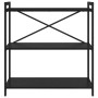 Estantería Roble negro 80 x 30 x 83 cm Madera contrachapada