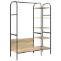 Perchero para ropa con estante Marrón 120 x 44 x 160 cm