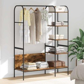 Perchero para ropa con estante Marrón 120 x 44 x 160 cm
