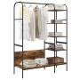 Perchero para ropa con estante Marrón 120 x 44 x 160 cm