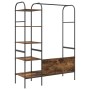 Perchero para ropa con estante Marrón 120 x 44 x 160 cm