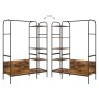 Perchero para ropa con estante Marrón 120 x 44 x 160 cm