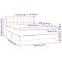 Box spring bed with cream fabric mattress 140x190 cm by vidaXL, Beds and slatted bases - Ref: Foro24-3126242, Price: 411,48 €...