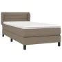 Box spring bed with taupe gray fabric mattress 90x190 cm by vidaXL, Beds and slatted bases - Ref: Foro24-3126289, Price: 310,...