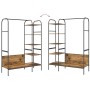Perchero para ropa con estante Marrón 120 x 44 x 160 cm