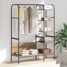 Perchero para ropa Beige 120 x 44 x 160 cm Madera contrachapada