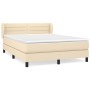Boxspringbett mit cremefarbener Stoffmatratze 140x190 cm von vidaXL, Betten und Lattenroste - Ref: Foro24-3126322, Preis: 428...