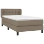 Box spring bed with taupe gray fabric mattress 90x190 cm by vidaXL, Beds and slatted bases - Ref: Foro24-3126529, Price: 317,...