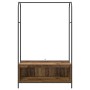 Perchero para ropa con almacenamiento Marrón 100 x 44 x 160 cm