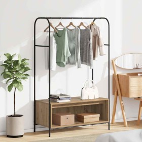 Perchero para ropa con almacenamiento Marrón 100 x 44 x 160 cm