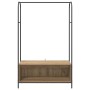 Perchero para ropa con almacenamiento Marrón 100 x 44 x 160 cm