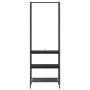 Estante para ropa con estantes Roble negro 60 x 30 x 171 cm