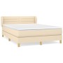 Boxspringbett mit cremefarbener Stoffmatratze 140x190 cm von vidaXL, Betten und Lattenroste - Ref: Foro24-3126882, Preis: 429...