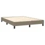 Box spring bed with taupe gray fabric mattress 140x190 cm by vidaXL, Beds and slatted bases - Ref: Foro24-3129789, Price: 447...