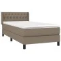 Box spring bed with taupe gray fabric mattress 90x190 cm by vidaXL, Beds and slatted bases - Ref: Foro24-3129917, Price: 313,...