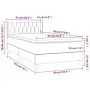 Box spring bed with taupe gray fabric mattress 90x190 cm by vidaXL, Beds and slatted bases - Ref: Foro24-3129917, Price: 313,...