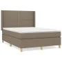 Box spring bed with taupe gray fabric mattress 140x190 cm by vidaXL, Beds and slatted bases - Ref: Foro24-3131909, Price: 497...