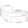Box spring bed with mattress and LED lights taupe gray fabric 90x190 cm by vidaXL, Beds and slatted bases - Ref: Foro24-31330...