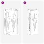 Soporte para sombrilla Blanco 15.5 x 15.5 x 49 cm Metal