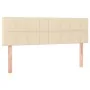 Box spring bed mattress and LED lights cream fabric 140x190 cm by vidaXL, Beds and slatted bases - Ref: Foro24-3133154, Price...