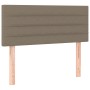 Box spring bed with mattress and LED lights taupe gray fabric 90x190 cm by vidaXL, Beds and slatted bases - Ref: Foro24-31332...
