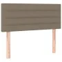 Box spring bed with mattress and LED lights taupe gray fabric 90x190 cm by vidaXL, Beds and slatted bases - Ref: Foro24-31332...