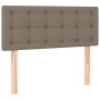 Boxspringbett mit Matratze und LED-Leuchten taupegrauer Stoff 90x190 cm von vidaXL, Betten und Lattenroste - Ref: Foro24-3133...