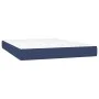 Box spring bed mattress and LED lights blue fabric 140x190 cm by vidaXL, Beds and slatted bases - Ref: Foro24-3133635, Price:...