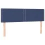 Box spring bed mattress and LED lights blue fabric 140x190 cm by vidaXL, Beds and slatted bases - Ref: Foro24-3133635, Price:...