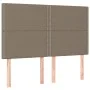 Box spring bed with mattress and LED lights taupe gray fabric 140x190 cm by vidaXL, Beds and slatted bases - Ref: Foro24-3134...