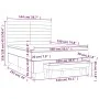 Box spring bed with taupe gray fabric mattress 140x190 cm by vidaXL, Beds and slatted bases - Ref: Foro24-3136673, Price: 557...