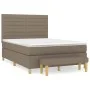 Box spring bed with taupe gray fabric mattress 140x190 cm by vidaXL, Beds and slatted bases - Ref: Foro24-3137233, Price: 561...