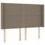 Box spring bed with mattress and LED lights taupe gray fabric 140x190 cm by vidaXL, Beds and slatted bases - Ref: Foro24-3138...